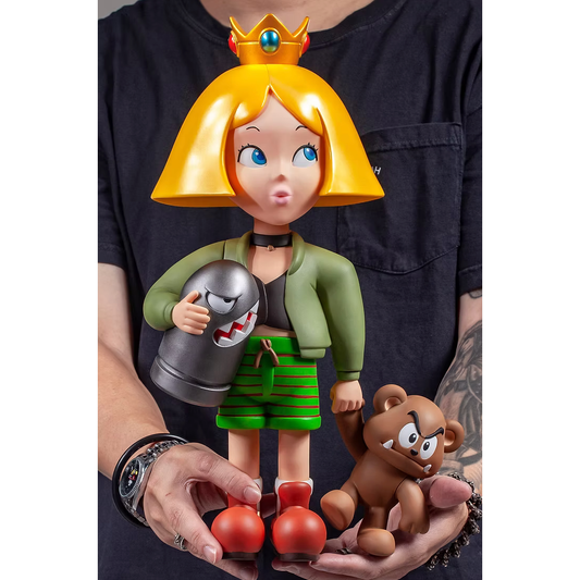 Figurine Princess Mathilda de ZCWO, style Super Professional XL, avec couronne, obus et Goomba en main