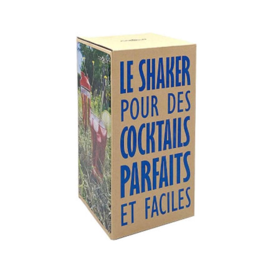Shaker à cocktails Cookut avec recettes imprimées – 22 cocktails faciles – design rétro