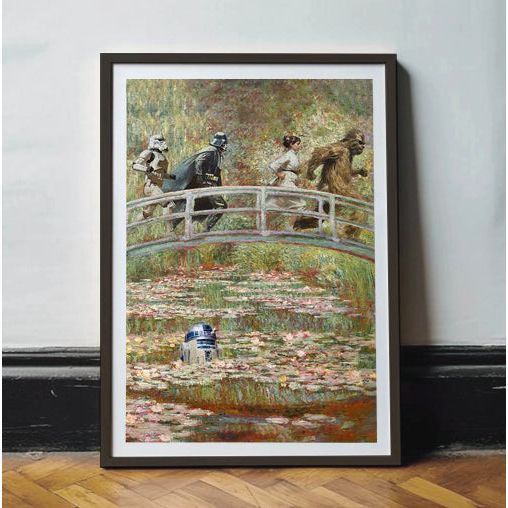 Affiche Monet Wars – parodie Claude Monet x Star Wars – format A3