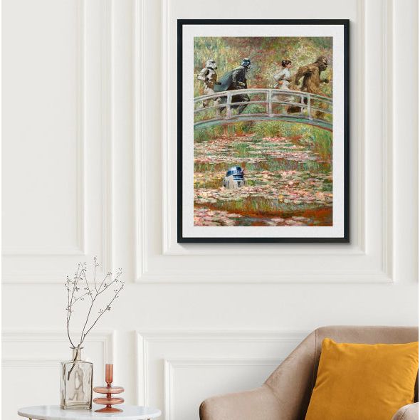 Affiche Monet Wars – parodie Claude Monet x Star Wars – format A3