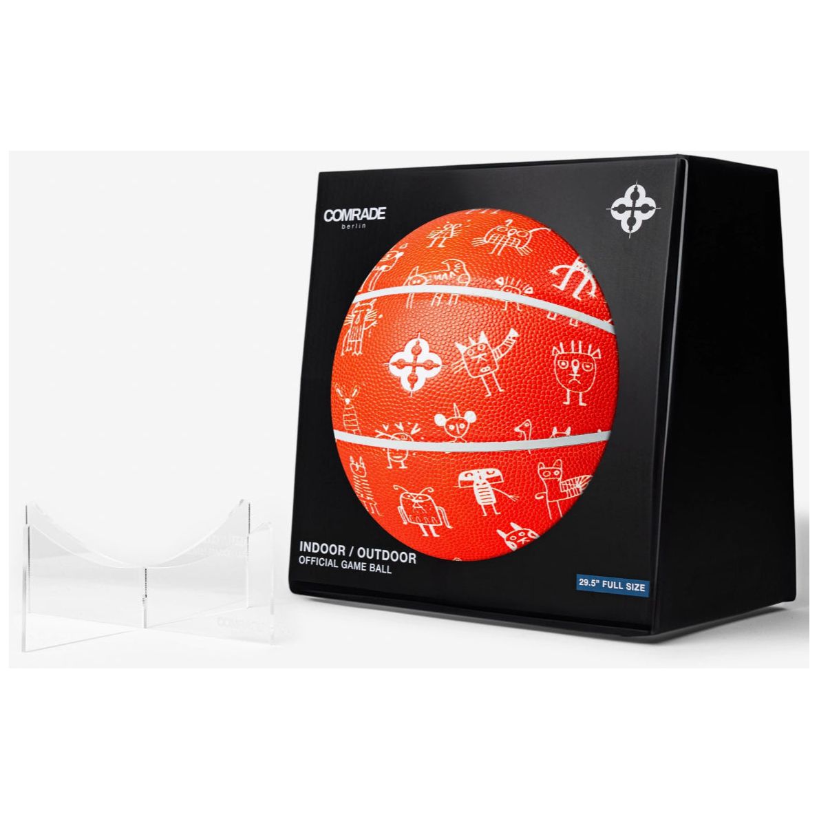 ballon rouge design Comrade Berlin Valeurs Aberrantes avec dessins blancs