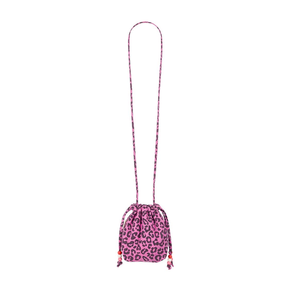 sac Billie Rose in April Graou Orchidée porté, imprimé léopard rose vif