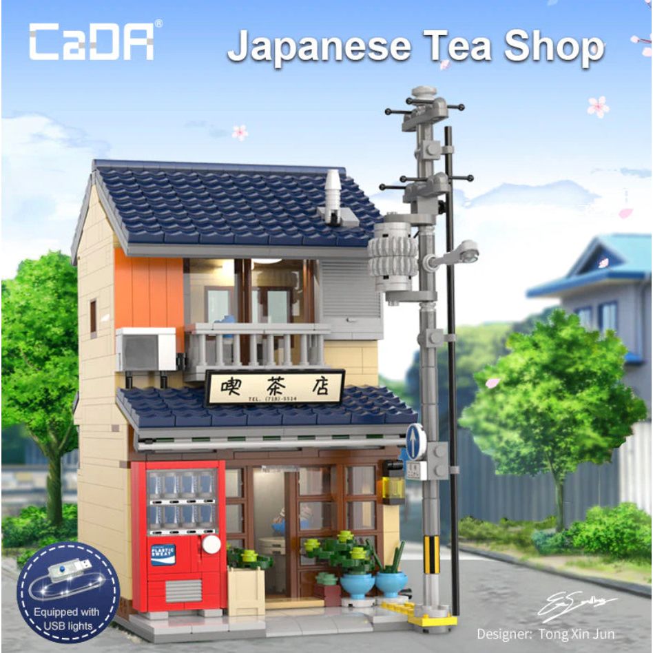Kit de construction Cada "Japanese Tea Shop", maison japonaise 896 pièces avec éclairage