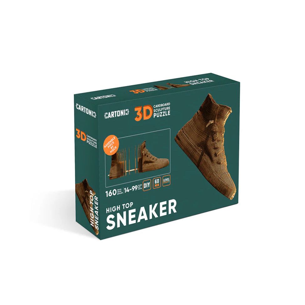 Puzzle 3D en carton recyclé en forme de sneaker – Cartonic