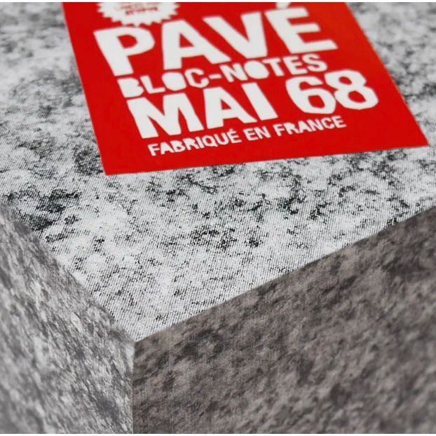 Bloc-notes Pavé Mai 68 imitation pierre – 800 feuilles – Atypyk