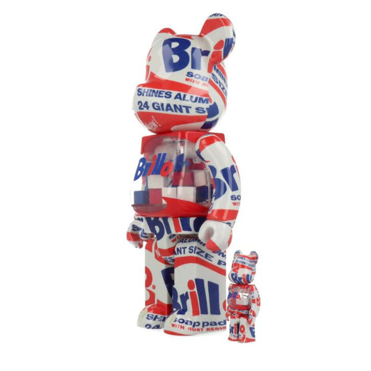 Bearbrick Andy Warhol Brillo édition 2022 – Set 100% + 400%