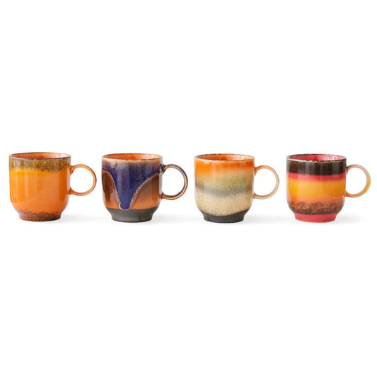 Set de 4 mugs café Brazil en céramique colorée – HKliving