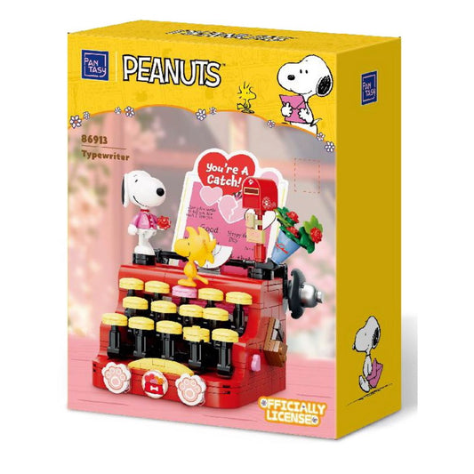 Pantasy x Peanuts – Machine à écrire Snoopy rétro à construire avec figurines Snoopy et Woodstock