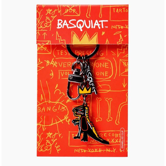 Porte-clés Basquiat Crowned T-Rex – Édition officielle Pintrill avec charms