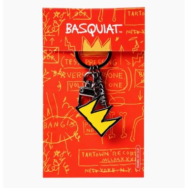 Porte-clés Basquiat Yellow Crown – Édition officielle Pintrill en métal émaillé