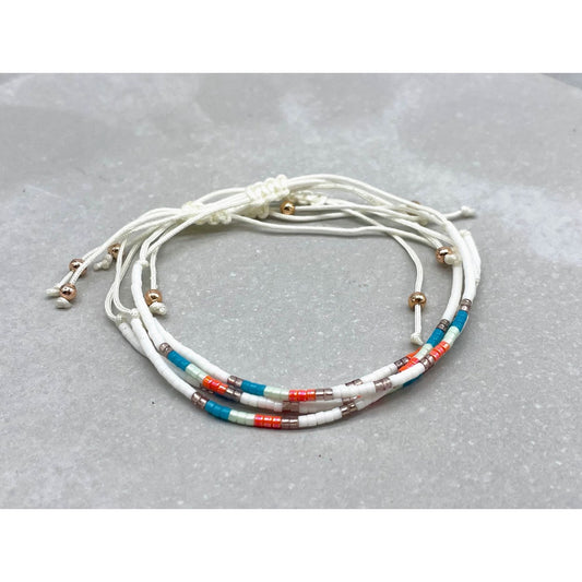 -bracelet japonais miyuki sorbet parsley pepper perles verre ajustable
-bracelet perles miyuki blanc turquoise orange bohème chic
-bracelet ajustable cordon perles japonaises miyuki femme
-bijou fin miyuki parsley pepper style bohème coloré