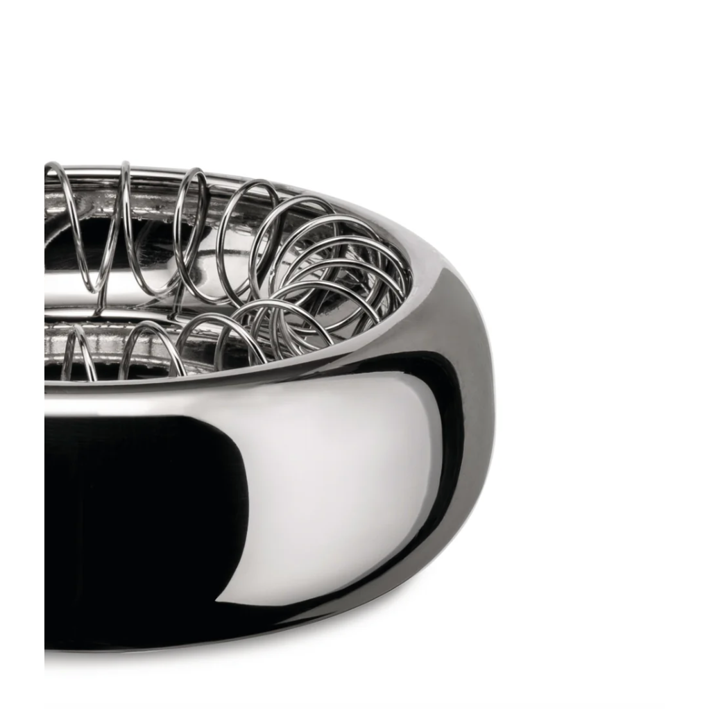 Cendrier SPIRALE Alessi Ø12 cm en acier inoxydable poli miroir