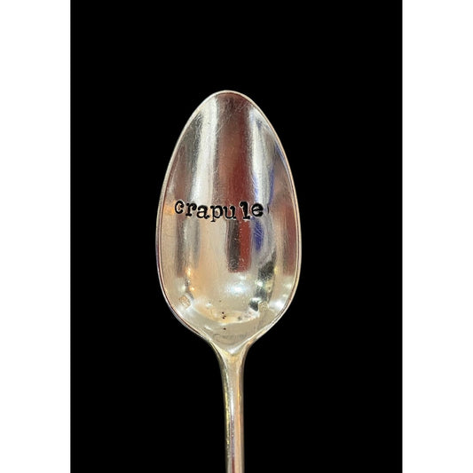 Cuillère vintage gravée "crapule" – Pièce unique upcyclée par ømm