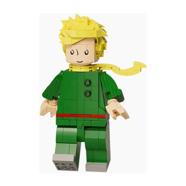 Figurine à construire du Petit Prince en briques vertes et jaunes – Pantasy