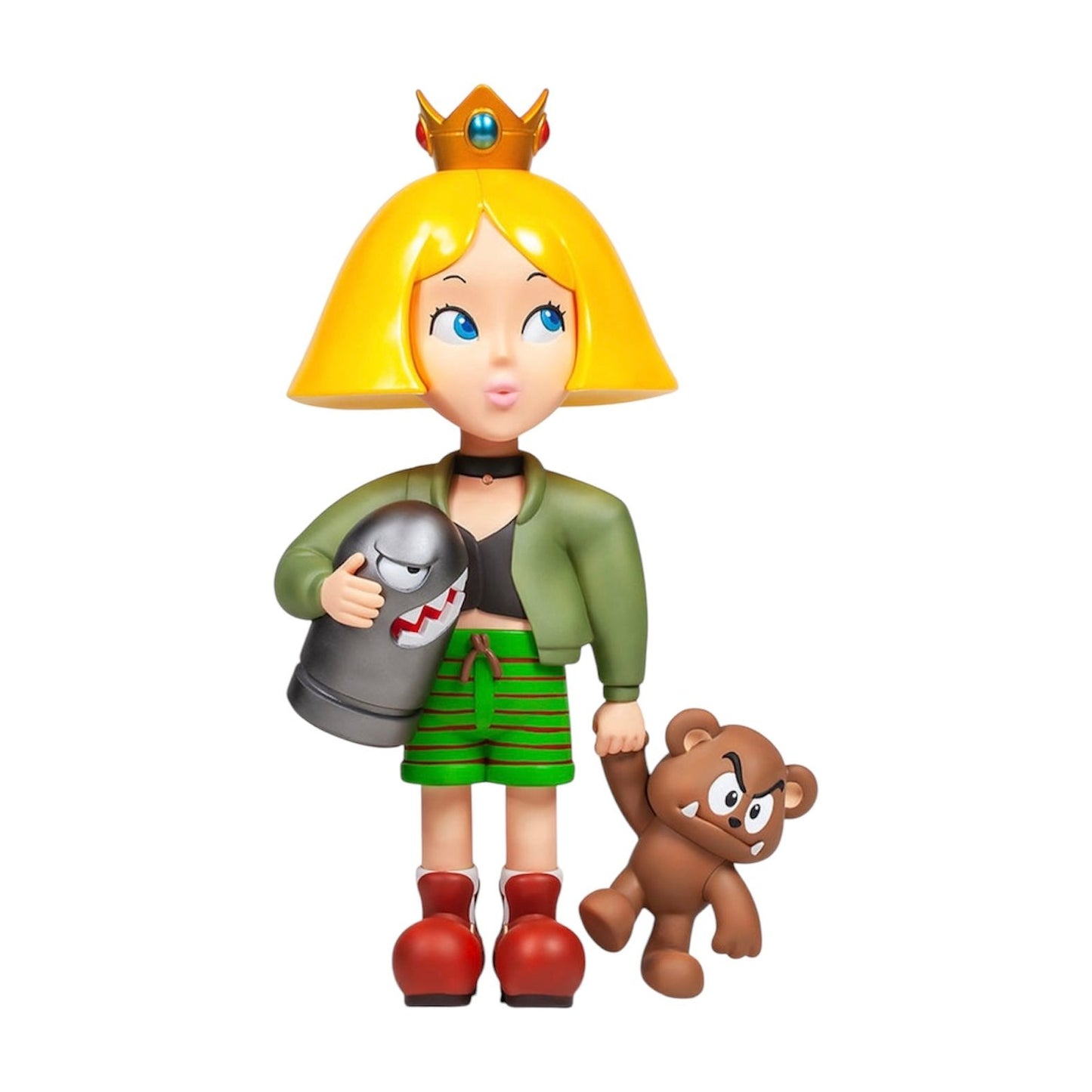 Figurine Princess Mathilda de ZCWO, style Super Professional XL, avec couronne, obus et Goomba en main