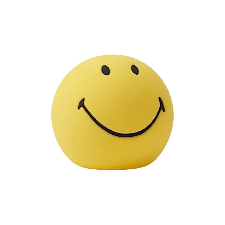 Veilleuse smiley MrMaria en silicone doux – lumière LED chaude avec minuteur – design pop feel good