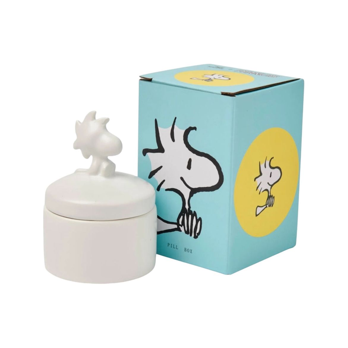 Boîte à pilules Woodstock – Peanuts x Magpie – Céramique blanche avec figurine