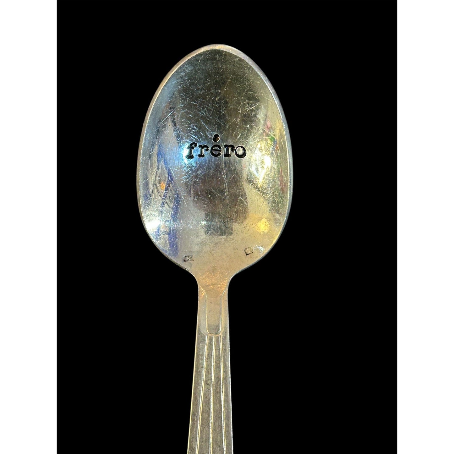 Cuillère vintage gravée "frérot" en métal argenté – cadeau frère original