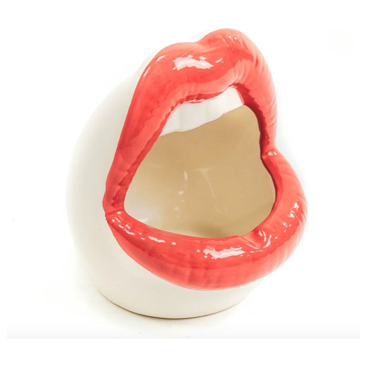 Pot décoratif lèvres rouges - Design audacieux par Housevitamin