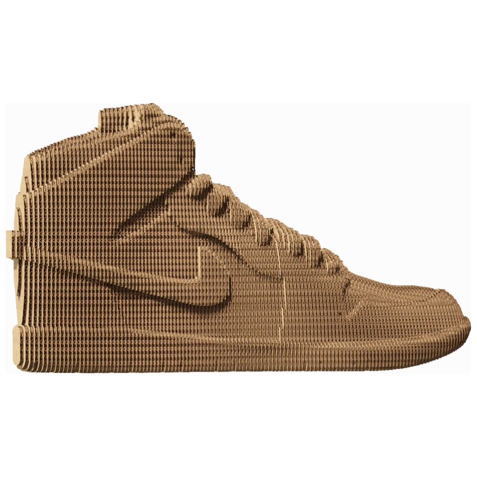 Puzzle 3D Sneaker en carton recyclé – Sculpture DIY style streetwear par Cartonic