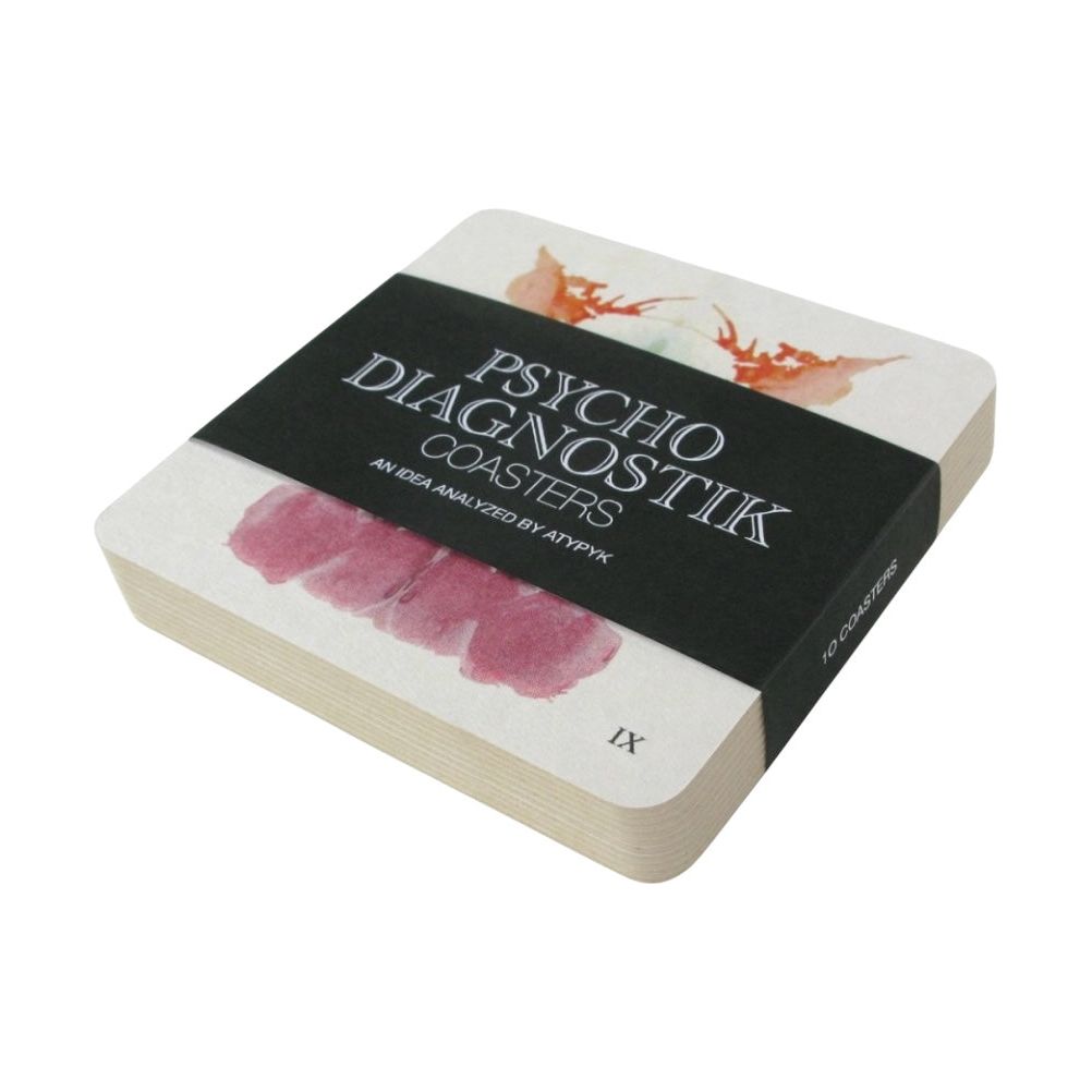 Set de 10 Sous-Verres Psycho Diagnostik – Test de Rorschach revisité par Atypyk