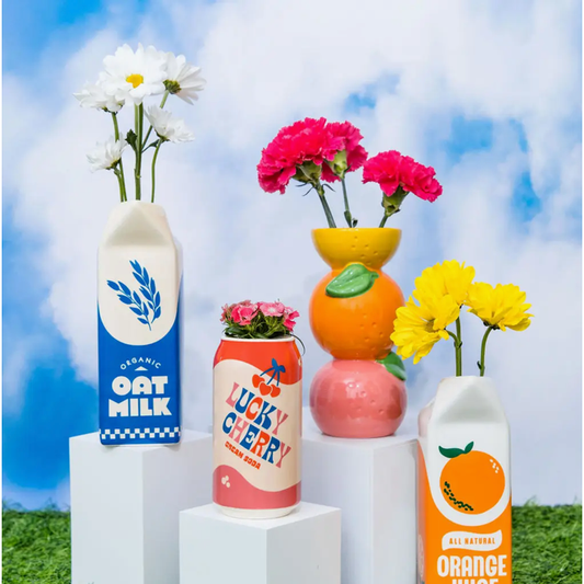 Vase Ban.do "Lucky Cherry Cream Soda" – Design Canette Rétro Pop