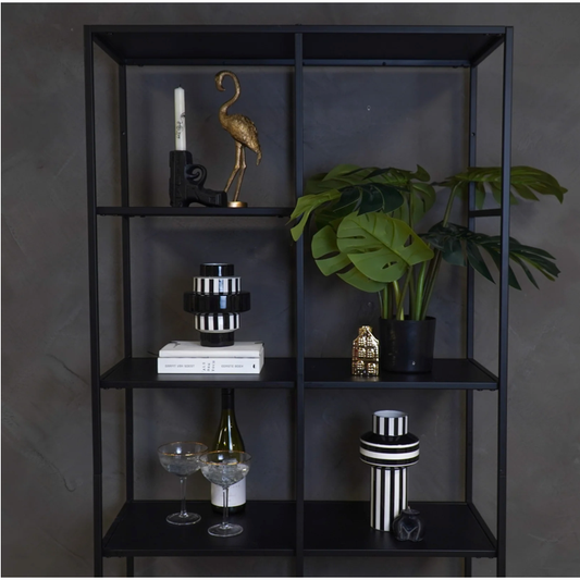 Vase design rayé noir et blanc petit modèle – Modèle Stripe par Housevitamin