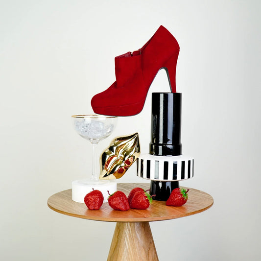 Vase design rayé noir et blanc – Modèle Stripe par Housevitamin