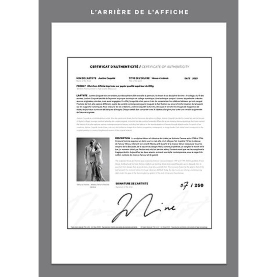 Affiche Venus et Adonis