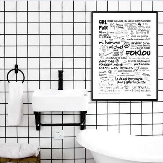 Affiche Graffitis de Toilette 50x70cm - Boutique Ømm