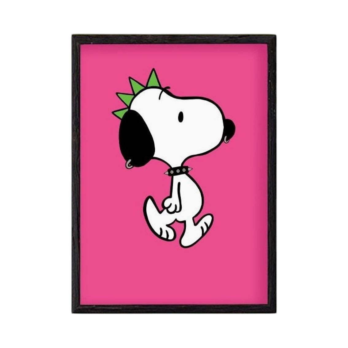 Affiche Beagle Punk Rock format A3