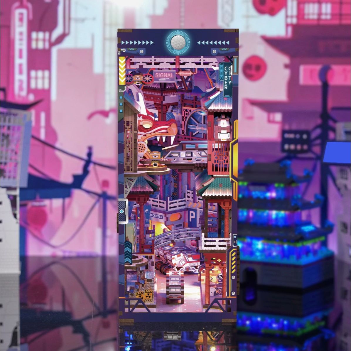 Book Nook 3D – Cyber City – Hands Craft - Boutique Ømm
