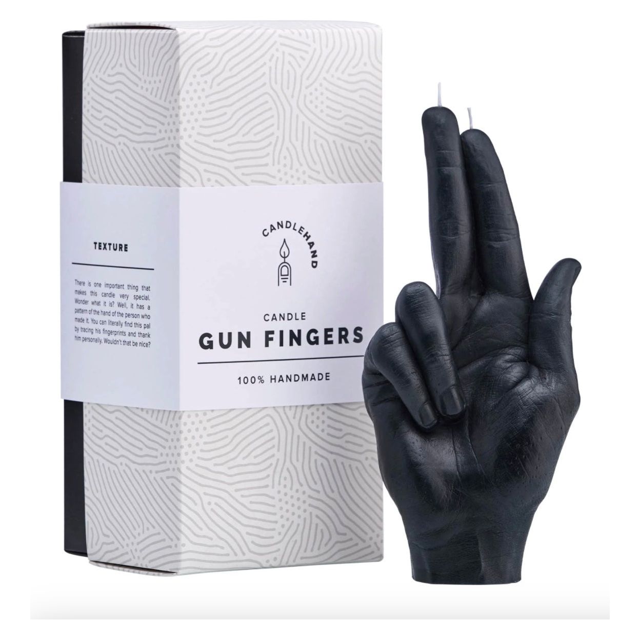 Bougie Candlehand Gun Fingers – Noir - Boutique Ømm