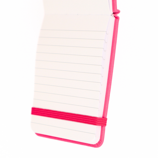 Carnet de poche Properly Improper rose en simili cuir avec message Queen of Fucking Everything et fermeture élastique