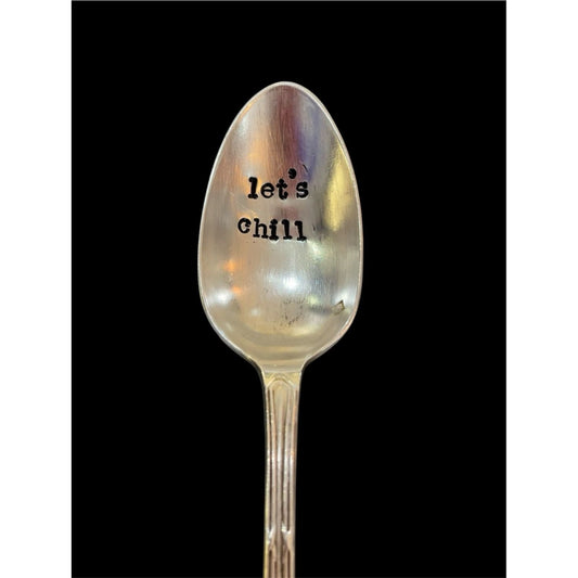 Cuillère vintage gravée – "let’s chill" - Boutique Ømm