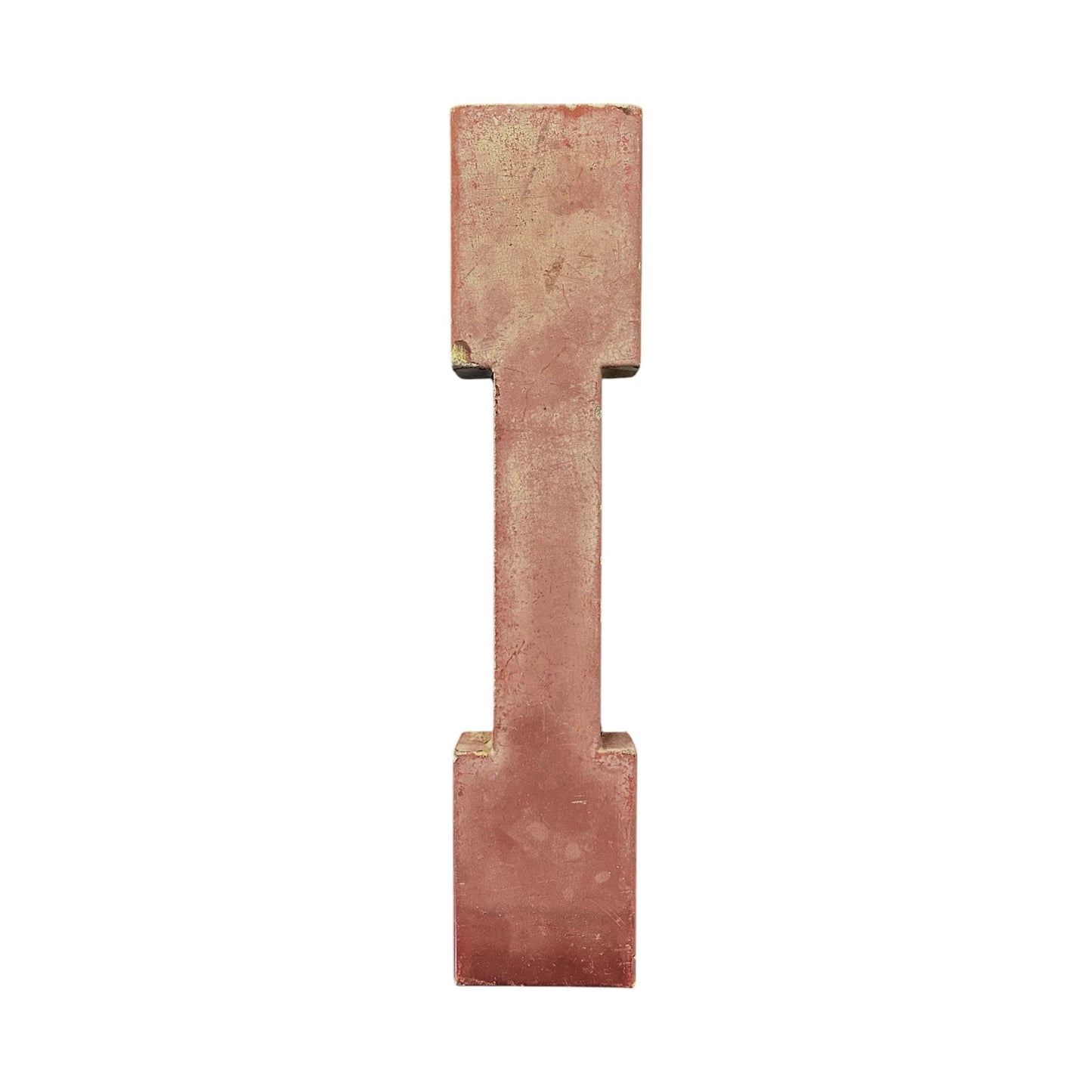 Lettre d’enseigne vintage – "I" métal rouge patiné – style industriel - Boutique Ømm