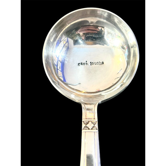 Louche Gravée Vintage "Gavé Louche" – Pièce Unique – Humour Bordeaux - Style - Boutique Ømm