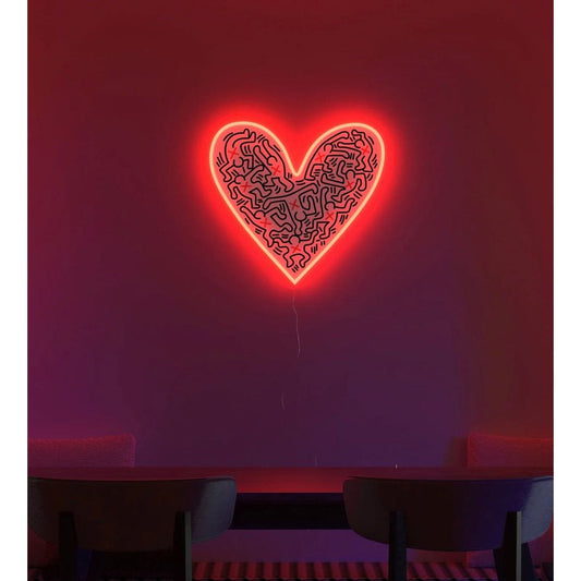 Néon mural Dance Love – Keith Haring x Yellow Pop - Boutique Ømm