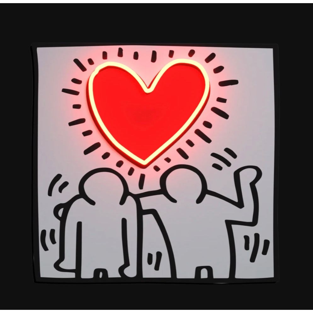 Néon mural Love People – Keith Haring x Yellow Pop - Boutique Ømm