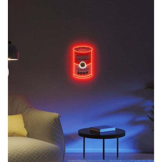 Néon mural New Campbell – Andy Warhol x Yellow Pop - Boutique Ømm