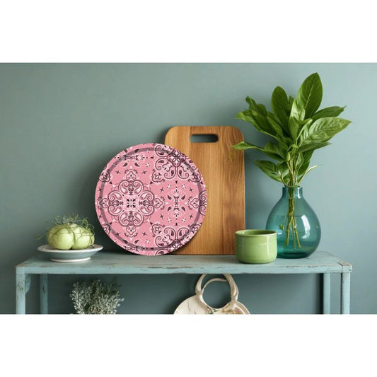 Plateau "Bandana Rose" – Coco&co – Le rose qui envoie du bois - Boutique Ømm