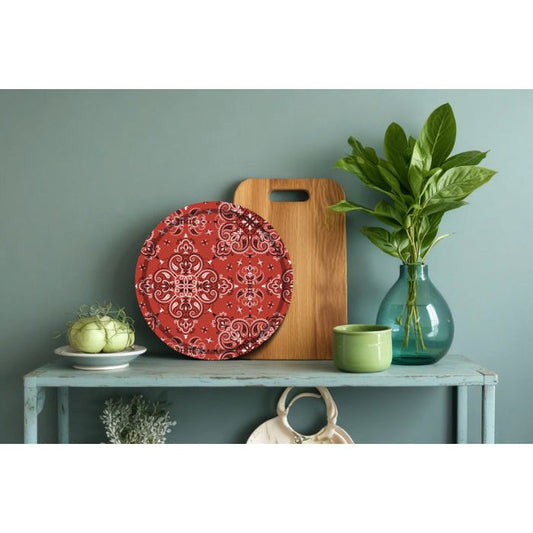 Plateau "Bandana Rouge" – Coco&co – L’accessoire qui met le feu à la déco 🔥 - Boutique Ømm