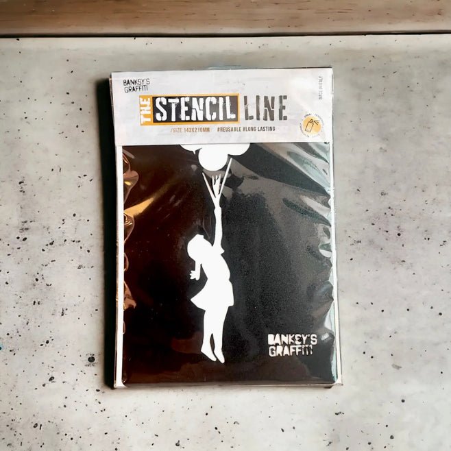 Pochoir Street Art Banksy “Girl with Balloons” – A4 – Réutilisable et Repositionnable - Boutique Ømm