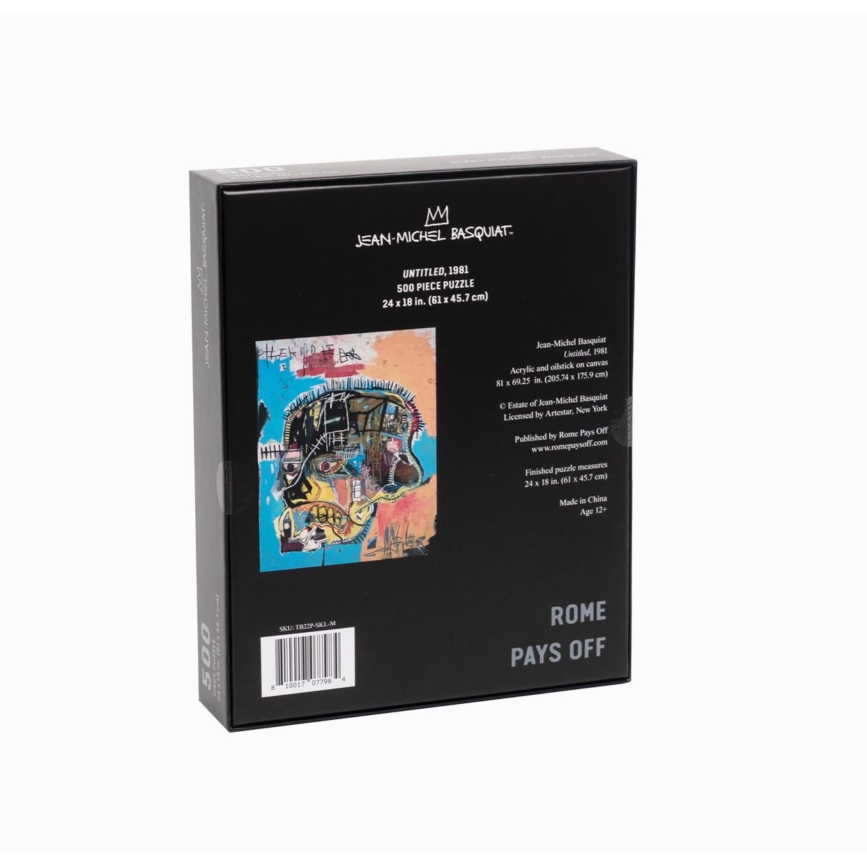 Puzzle 500 pièces Basquiat "Skull" – Rome Pays Off - Boutique Ømm