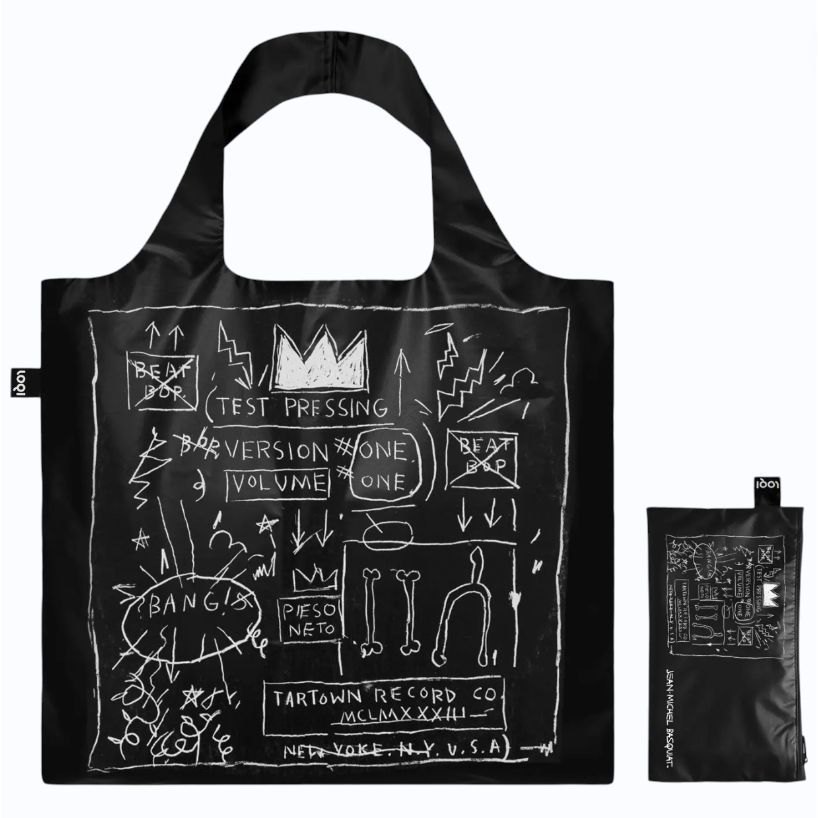 Sac Shopping Réutilisable Métallisé JEAN-MICHEL BASQUIAT Crown Noir – LOQI - Boutique Ømm