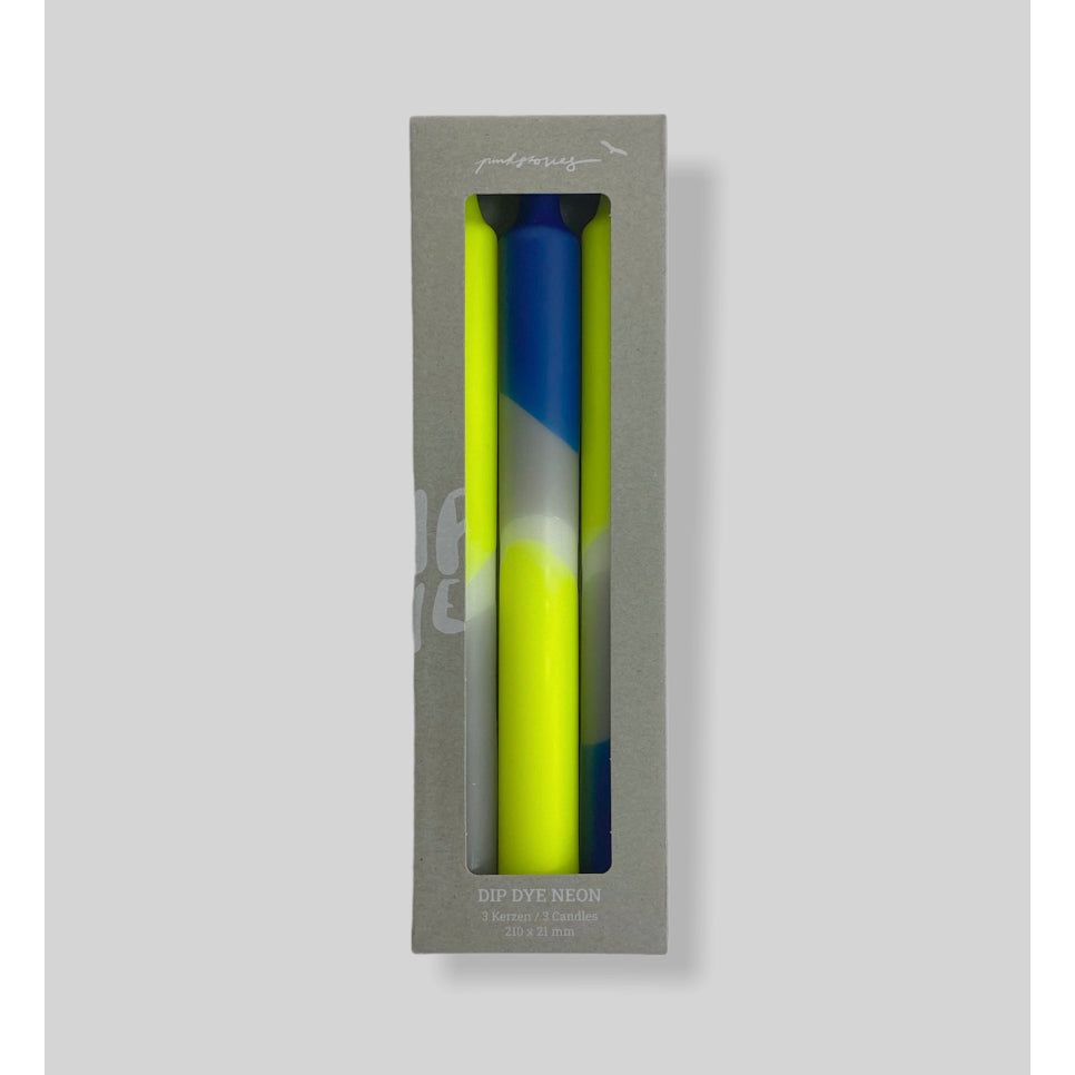 Set de 3 bougies Dip Dye Neon Racing Husky – Pink Stories - Boutique Ømm
