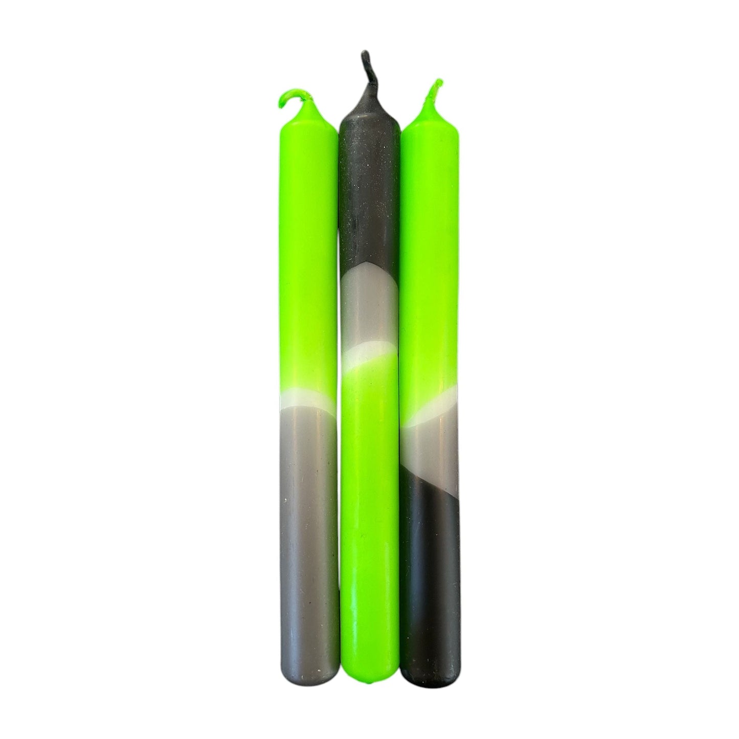 Set de 3 bougies Dip Dye Neon vert fluo – Pink Stories - Boutique Ømm