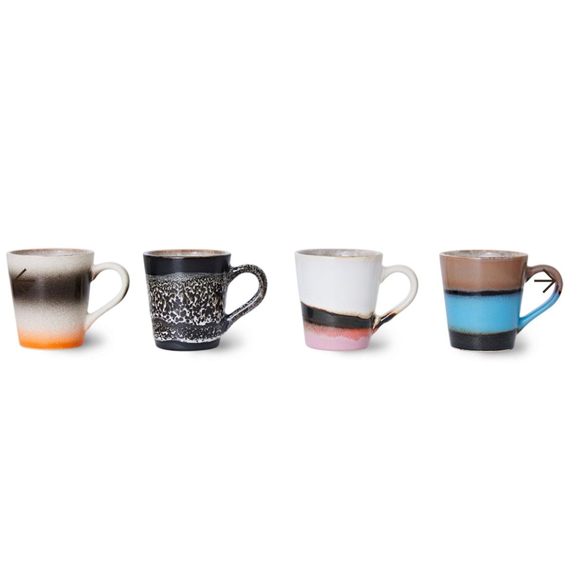 Set de 4 mugs expresso "Funky" – HKliving - Boutique Ømm