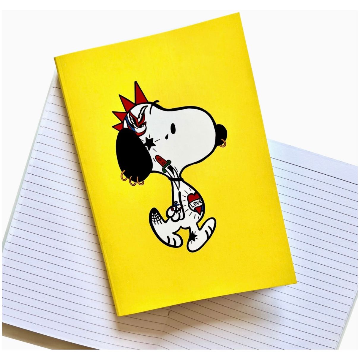 Carnet de notes Punk Rock Tattoo Beagle au format A5