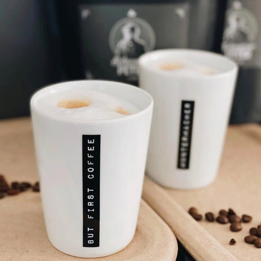 Tasse “But First Coffee” – Goldscherben – Porcelaine 280 ml - Boutique Ømm